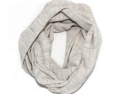 Gray Infinity Scarf - Creamy Woven Blend on SALE