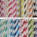 25 YOUR CHOICE Retro Vintage Striped Polka Dot Star Paper Straws
