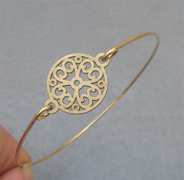 Flower Bangle Bracelet Style 17