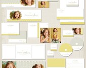INSTANT DOWNLOAD - Premade Photography Business Marketing and Branding psd Deluxe Template Kit - Three Wishes Collection