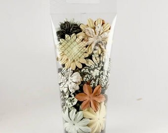 Printery Essentials Mulberry Paper Flowers by Prima Marketing