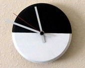 Art Deco  Clock, Home and Living, Home Decor, Minimalism, Housewares, Black and White, Unique Gift, trending