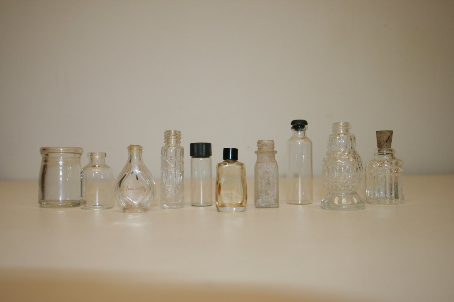 little glass bottle