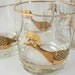 Vintage Couroc Lowballs, Set of 8, Gold Roadrunners, Mid-Century Barware, 1950's 1960's