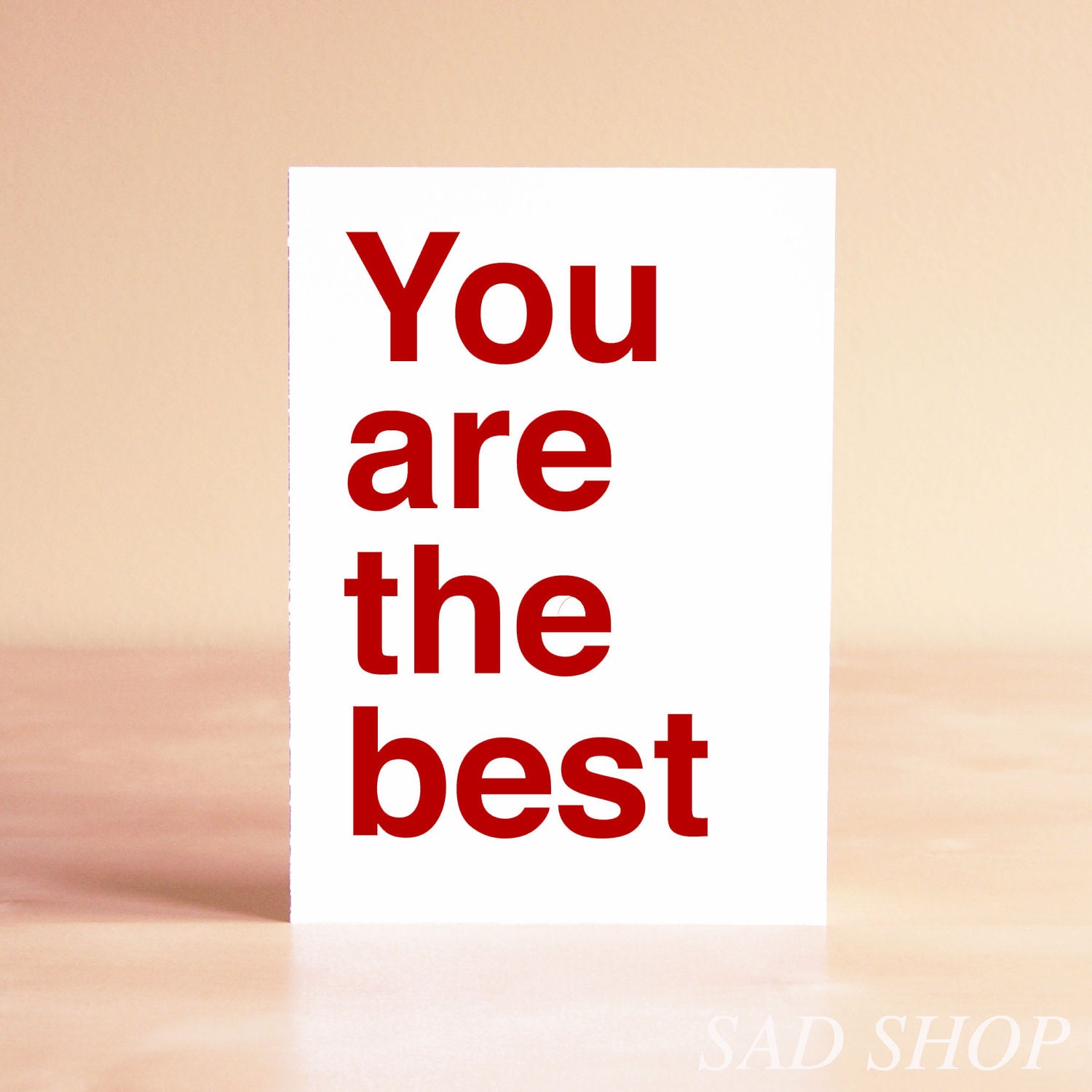 Father's Day Card - Mother's Day Card - Graduation Card - Thank You Card - Wedding Thank You - You are the best