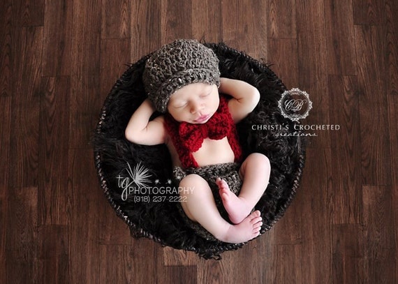 ORIGINAL- Little Man Outfit- Little Man Suit- Baby Boy Outfit- Designer Outfit- Vintage Baby- Diaper Covers- Bow Tie- Suspenders- Newborn