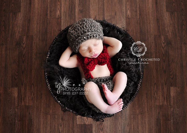 ORIGINAL- Little Man Outfit- Little Man Suit- Baby Boy Outfit- Designer Outfit- Vintage Baby- Diaper Covers- Bow Tie- Suspenders- Newborn