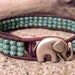 Elephant Leather Wrap Bracelet, GOOD LUCK Elephant, Friendship Bracelet, Southwestern Chic