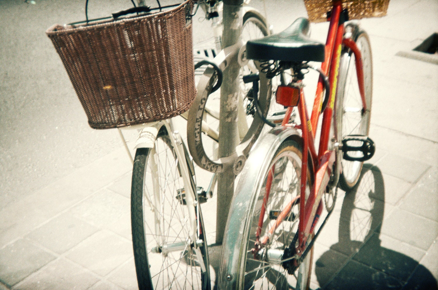 Vintage Summer Bikes in the City Fine Art Photography - 8 x 12
