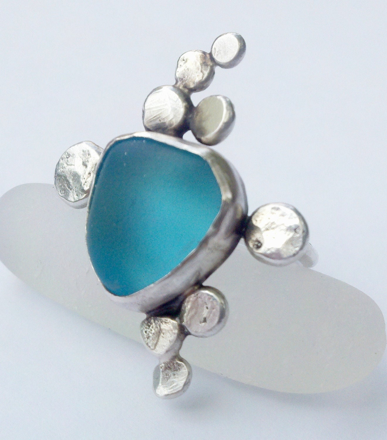 RESERVE for Shirley---Sea Glass Ring. Sterling Silver,Tropical Blue, Beach Wear, Beach Jewelry, Beach Inspired, Ocean Love