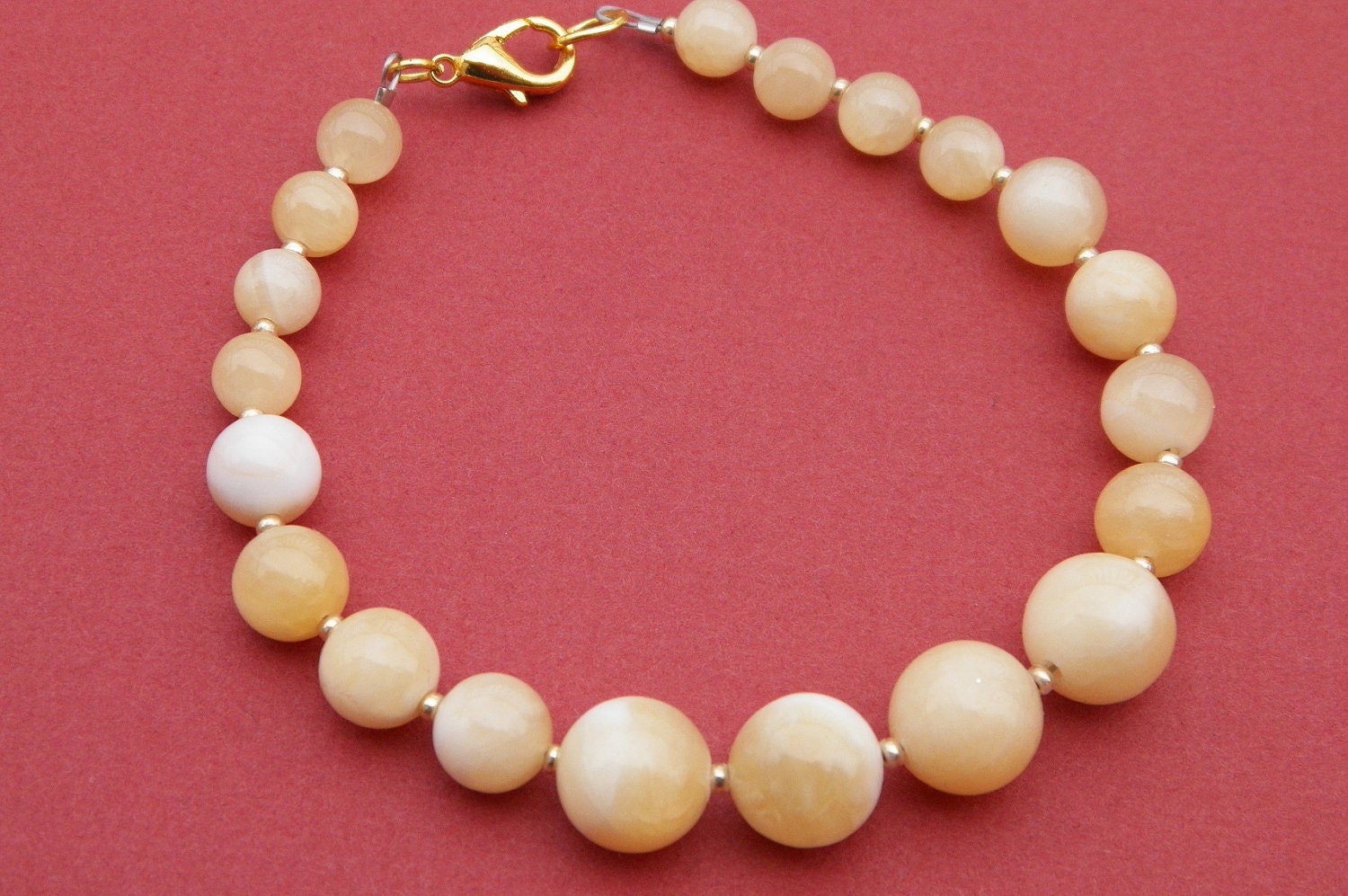 Creamy Yellow Calcite Bracelet