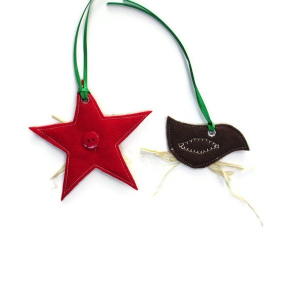 Christmas Gift Tags, Fabric Gift Tags, Rustic Ornaments