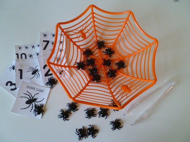 SPIDER COUNT Montessori Kindergarten Preschool Game Toy Halloween