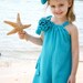 THE MAYA- Turquoise Cotton Gauze Girls Ruffled Romper and Rosette Headband-Coral, Fuchsia, Tangerine,Brown and Black Available