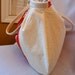 Japanese Fabric Bag Kimono Bag Floral Purse Hobo Bag Medium Handbag Authentic Japanese Kimono fabric Red Chrysanthemums Beige In Stock