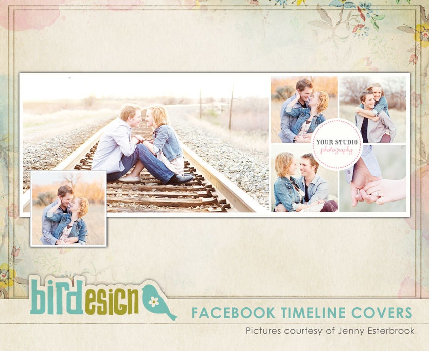 INSTANT DOWNLOAD - Facebook custom timeline cover photoshop template - E492