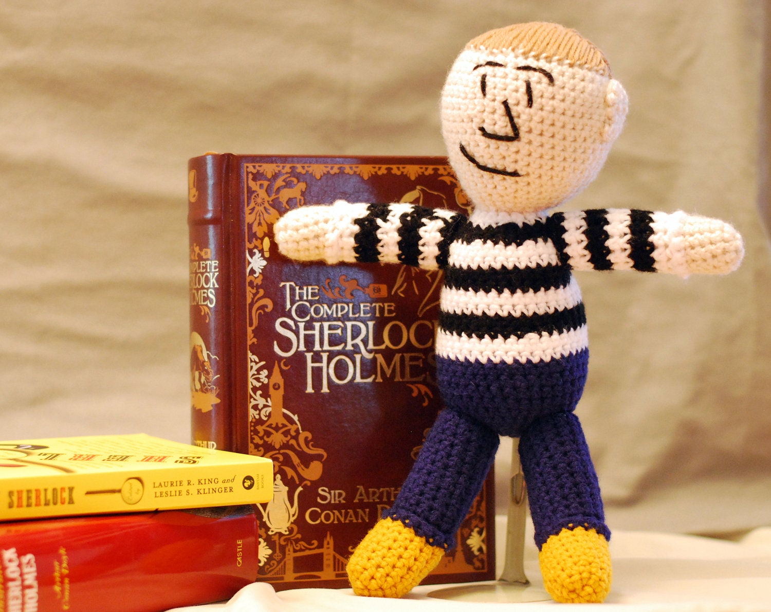 BBC John Watson crochet doll