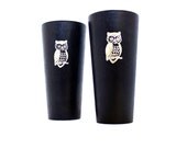 Vintage Owl Cup Set Black Owl Drinking Glasses Free Shipping