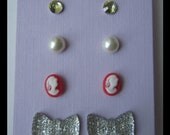 Trendy Everyday Wear Earrings. 4 Different Pair. SET I