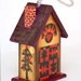 CHRISTMAS TREE BIRDHOUSE,  Rustic Hand Painted Design
