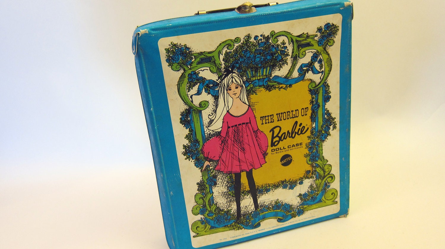 Vitnage Barbie Carrying Case Blue The World of Barbie Doll Case 1968 Mattel No 1002