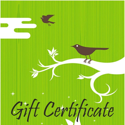 Gift Certificate for Two-Piece Crib Set (Crib Sheet and Crib Skirt)