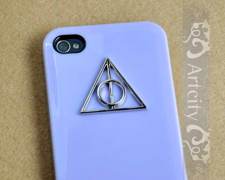 Deathly Hallows HP Iphone 4 Case, Lavender Light Purple IPHONE 4/4S Case, Apple iPhone 4 Case, iPhone 4s Case, iPhone 4 Hard Case