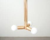 3 Bulb Brass Hanging Pendant Light by Dylan Design Company