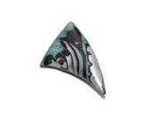 Emerald Green Brooch, Minimalist Shawl Pin, Geometric Jewelry