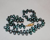 16 inch Aqua fresh water pearl Necklace with magnetic clasp