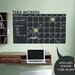 Daily Chalkboard Decal Wall Calendar Memo- Words Wall Decal Wall Sticker