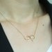 Tying the knot necklace, tiny bow necklace in gold ,simple necklace - EG1007