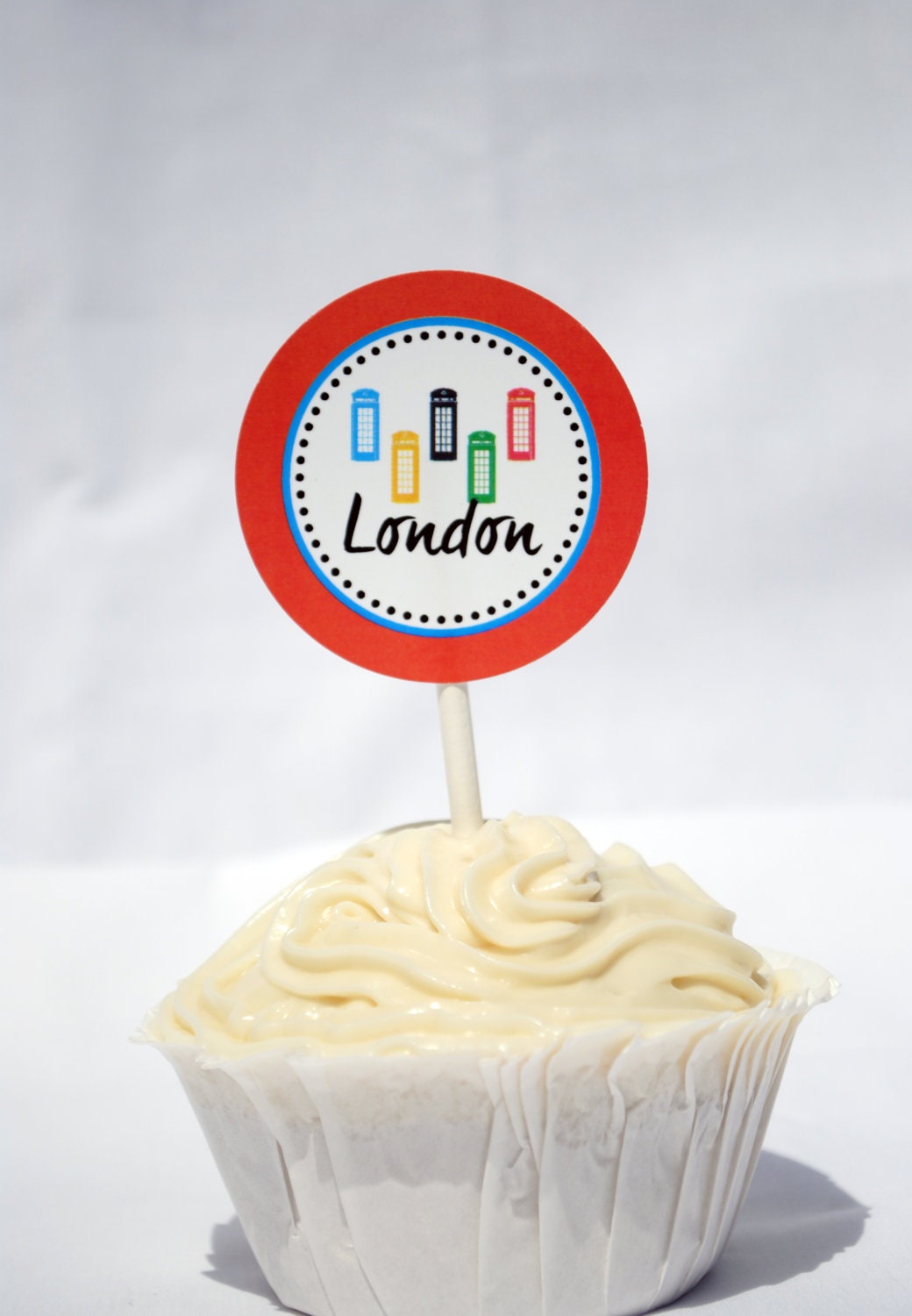 London Olympic Games-- cupcake topper. London Olympics Party. party circles