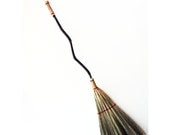 Handmade Braided Bamboo Kitchen Broom- with z handle- custom made