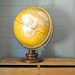 Yellow Cram's Imperial World Globe - Dual Axis - 1940's/50's Vintage - Rare Color