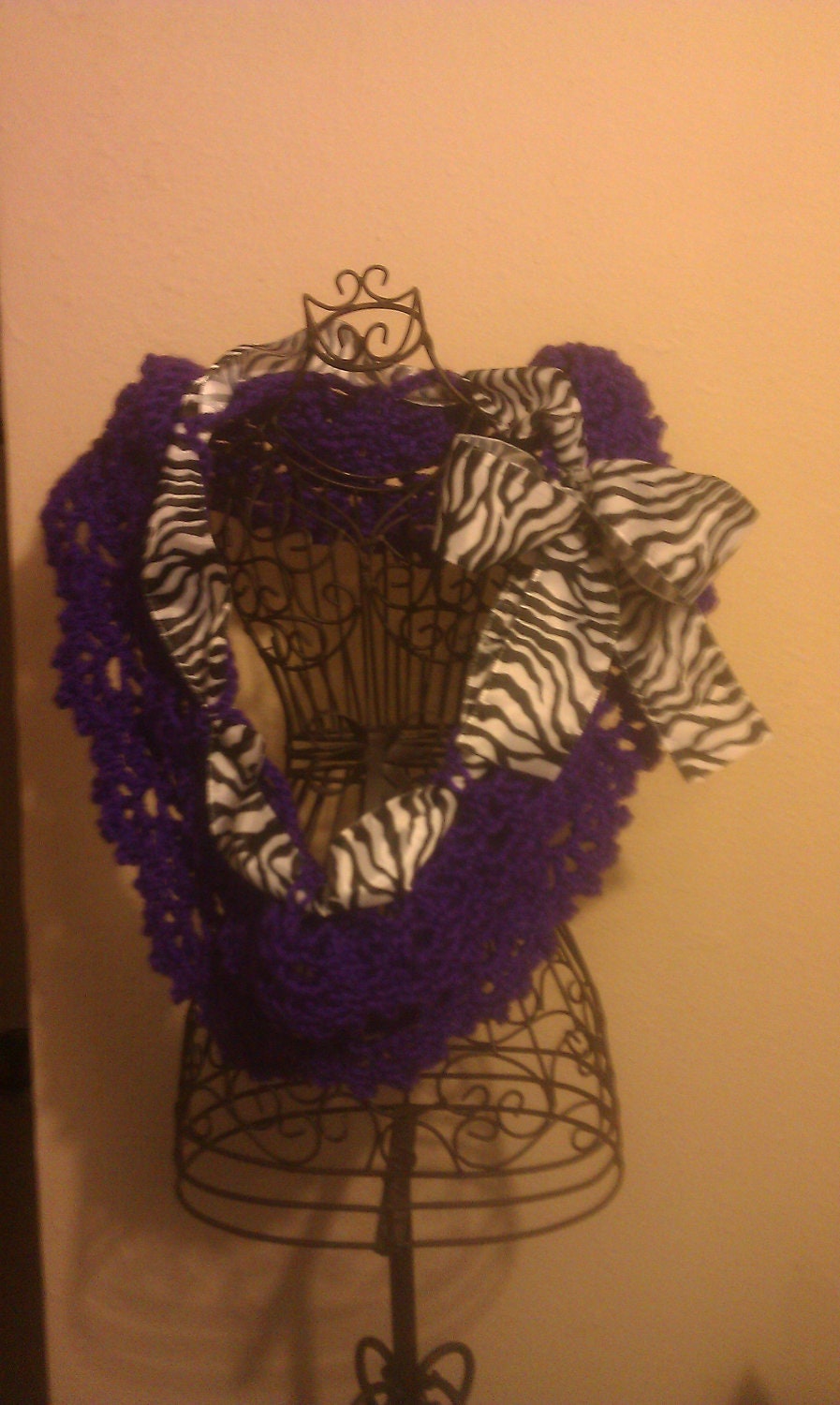 Purple Zebra Cowl