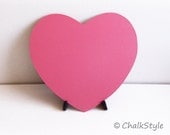Set of 2 Pink Heart Chalkboard for Wedding Decor or Photo Booth Prop