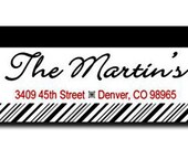 140 Custom Self Adhesive Return Address Labels Classic Black & White