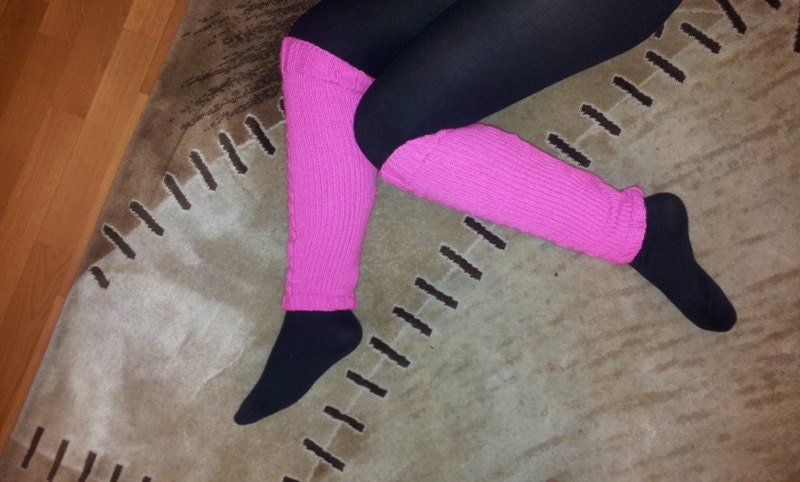 Pink   Girl long  leg warmers,Boot Cuffs
