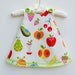 Tutti Fruity - Fall Winter Girls Aline Dress - Medium Weight Cotton - Children Autumn Clothing - Fruits - KK Children Designs - 3M to 4T