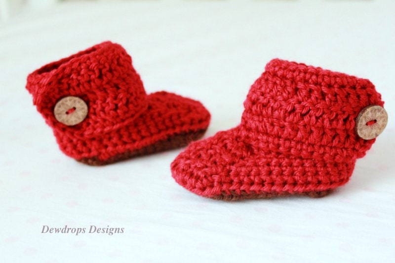 Pattern: Crochet Baby Booties high booties toddler newborn girls boys crochet easy pattern beginner shoes dewdrops