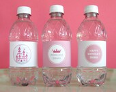 Princess Birthday - Princess printable - Princess Drink Wrap - Castle - Printable Party - Fairy Tale - girl birthday - Pink - Purple - DIY Il_170x135