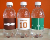 Football Printable - Football drink wrappers - Football Birthday - printable party - Sports Birthday - tailgate - Football Watch Party Il_170x135