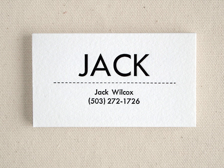 Mid-Century Modern Business Cards - Personalized Letterpress Calling Cards - Utility (50)