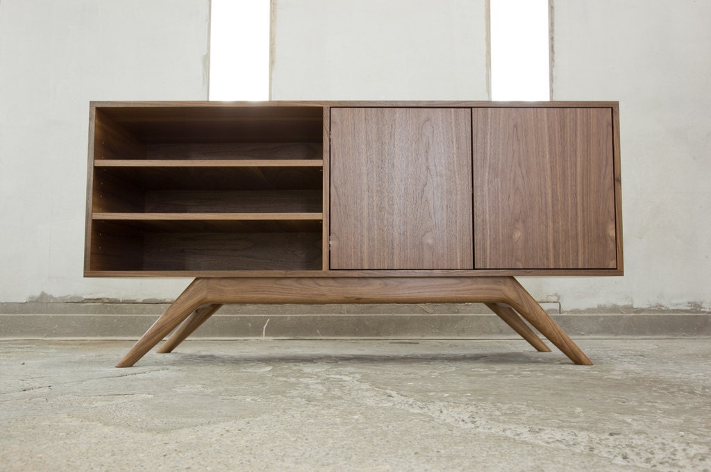 Danish Modern/ Mid Century Inspired Media Credenza