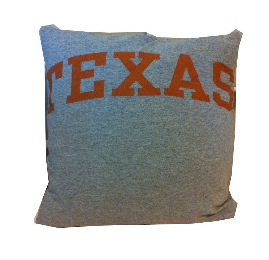 T-shirt Pillow - Texas University recycled t-shirt pillow throw cotton tshirt throw pillow cushion