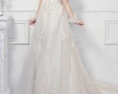 Mikii/wedding gown/bridal dress/custom made/bow/corset back/sweetheart neckline/lace