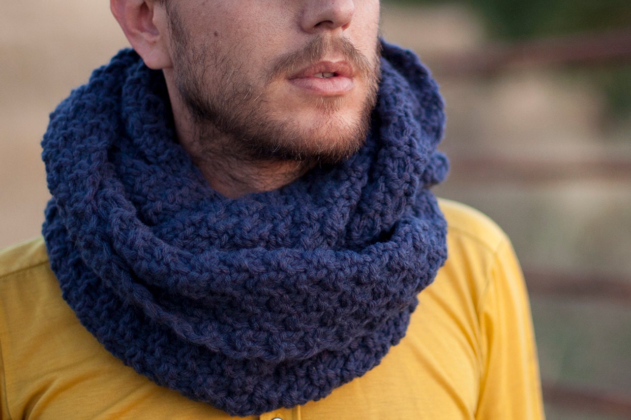 Infinity Scarf - Hand Knitted Extra Long Unisex Cowl