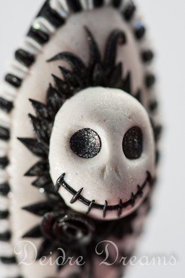 Reserved for Carrie - Polymer Clay Skulls Flowers - Sugar Skulls - Halloween Jewelry - Goth Lolita Earrings