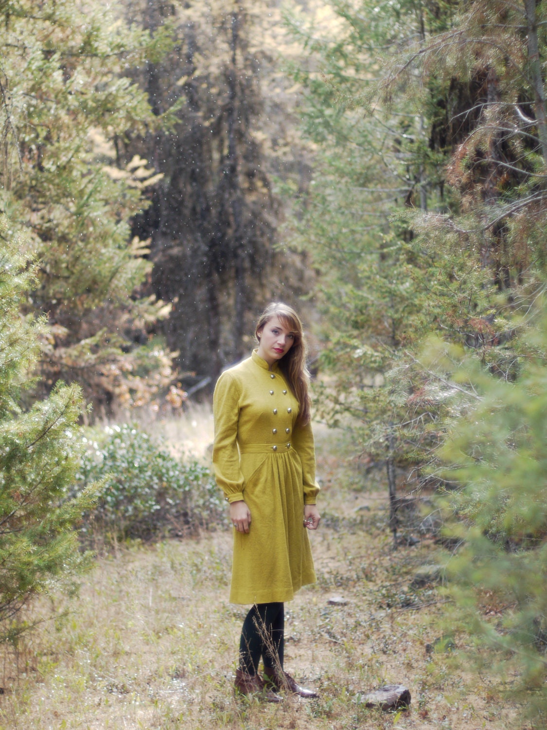 Make em' Swoon Claire McCardell 1939 Mustard Wool Dress
